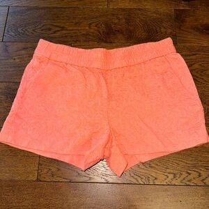 J. Crew Factory Coral Floral Embossed Shorts - size 6